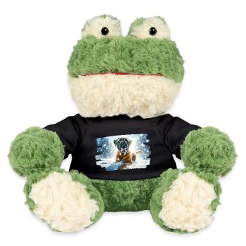 Boxer in winterlich verschneiter Landschaft - MiniFeet® Frosch Torge - Schwarz - Vorne