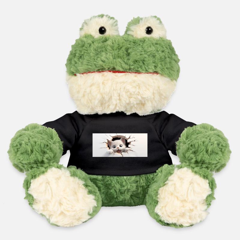 Petit chat 3D dans un trou - Grenouille Torge MiniFeet® - noir