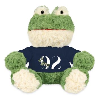 Numéro 92 floral vert - 92e anniversaire floral - Grenouille Torge MiniFeet® - bleu marine - Devant
