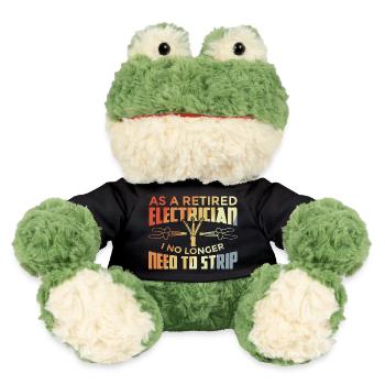 Elektriker im Ruhestand - MiniFeet® Frosch Torge - Schwarz - Vorne