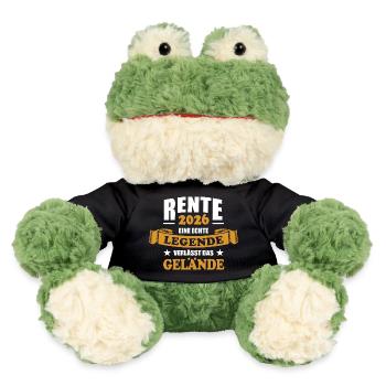Rente 2026 - Ruhestand - Pension - MiniFeet® Frosch Torge - Schwarz - Vorne