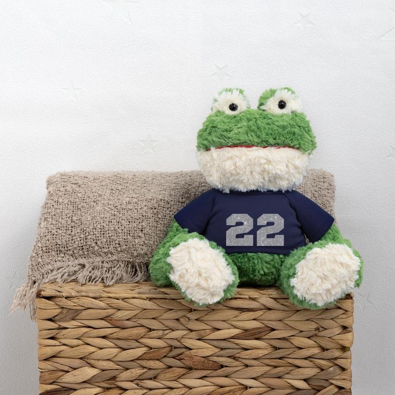 Nummer 22 Silberner Glitzer - 22. Jahrestag MiniFeet® Frosch Torge