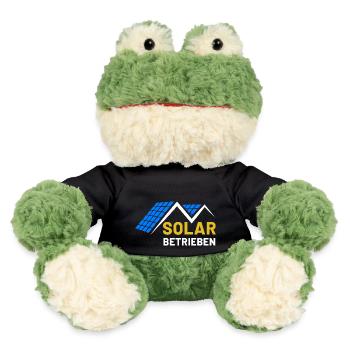 Solar betrieben Photovoltaik Solarenergie Sonne - MiniFeet® Frosch Torge - Schwarz - Vorne