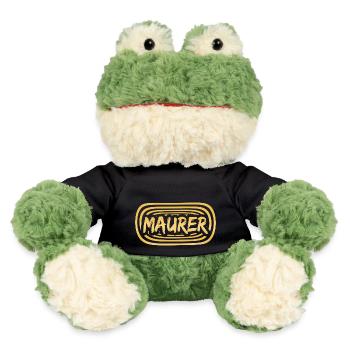 Geschenk für Maurer - MiniFeet® Frosch Torge - Schwarz - Vorne