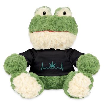Cannabis Marihuana Weed Kiffen - MiniFeet® Frosch Torge - Schwarz - Vorne