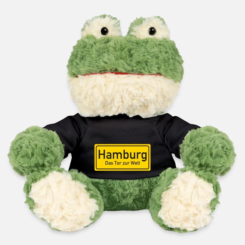 Panneau de nom de lieu de Hambourg Allemagne - Grenouille Torge MiniFeet® - noir