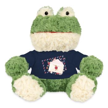 floraler Briefumschlag mit Blüten und Airmail Rand - MiniFeet® Frosch Torge - French Navy - Vorne