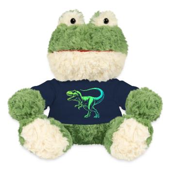 dinosaure tyrannosaure rex, t-rex vert bleu - Grenouille Torge MiniFeet® - bleu marine - Devant