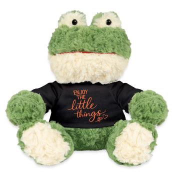 Enjoy The Little Things Dankbarkeit Achtsamkeit - MiniFeet® Frosch Torge - Schwarz - Vorne