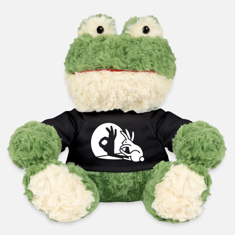 Rabbit shadow hand OK gesture sign Okay pico bello - MiniFeet® Frog Torge - black