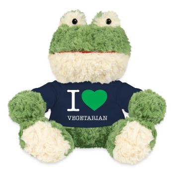 J’AIME VÉGÉTARIEN Hashtag végétarien - Grenouille Torge MiniFeet® - bleu marine - Devant