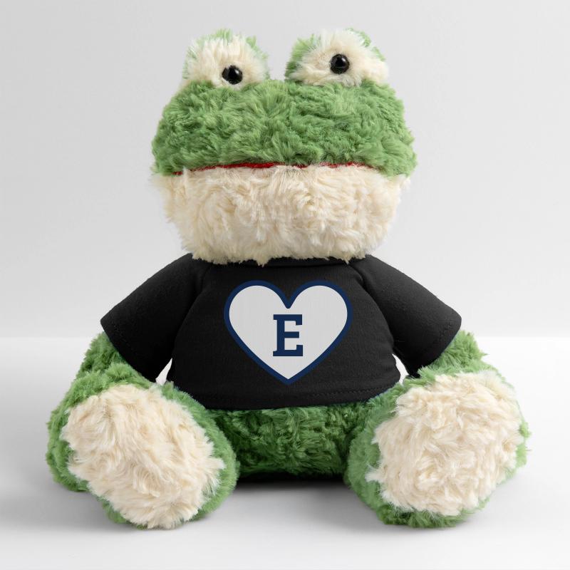 Buchstabe e Herz Sport Trend blau - Geschenkidee MiniFeet® Frosch Torge
