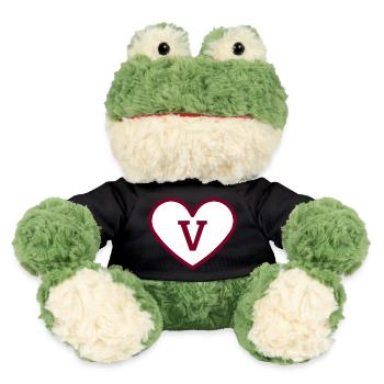 Lettre v cœur sport tendance bordeaux -idée cadeau - Grenouille Torge MiniFeet® - noir - Devant