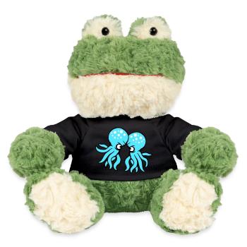 2 Oktopus Freunde Zwei kämpfende Feinde Rivalen - MiniFeet® Frosch Torge - Schwarz - Vorne
