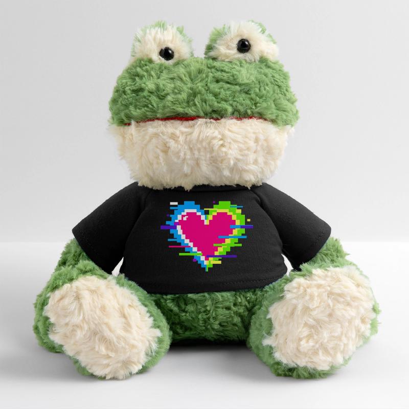 Pixelherz Neon Glitch Regenbogen MiniFeet® Frosch Torge