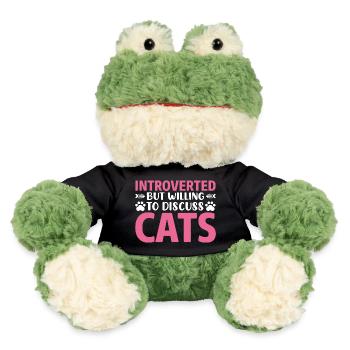 Introverted discuss with cat - MiniFeet® Frog Torge - black - Front