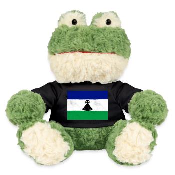 Flagge von Lesotho - MiniFeet® Frosch Torge - Schwarz - Vorne
