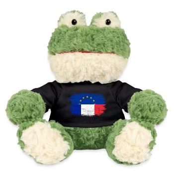 Pinselstrich EU Frankreich Flagge Mashup - MiniFeet® Frosch Torge - Schwarz - Vorne