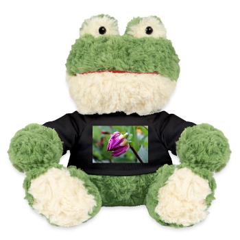 Dahlie rot violett Blüte ,Blume - MiniFeet® Frosch Torge - Schwarz - Vorne