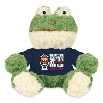 Ne jamais chier pendant la pause – Drôle de dicton - Grenouille Torge MiniFeet® - bleu marine - Devant