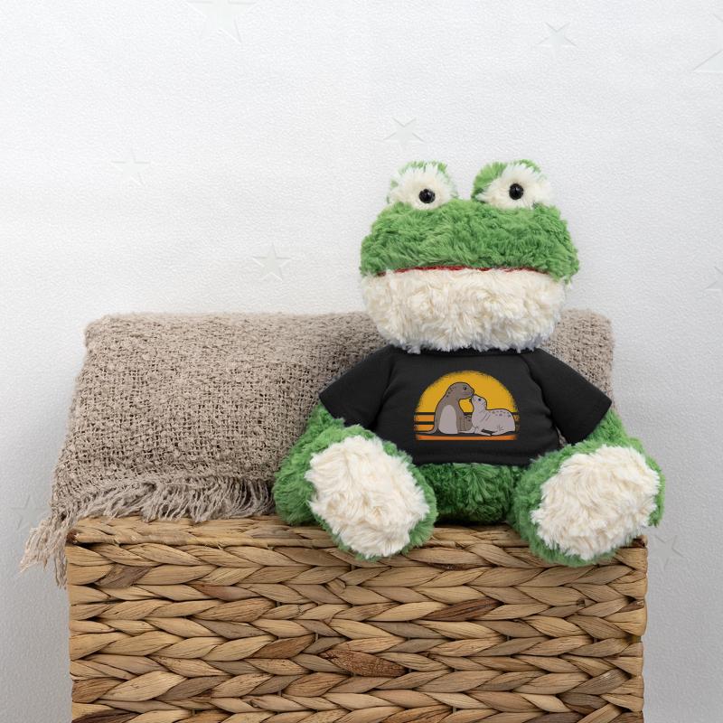 Robbe mit Baby niedliche Seehunde Robben Geschenk MiniFeet® Frosch Torge