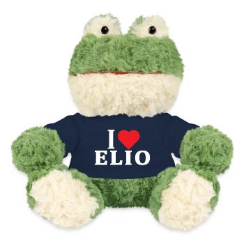 T-Shirt Ich liebe Elio T-Shirt Geschenkidee - MiniFeet® Frosch Torge - French Navy - Vorne