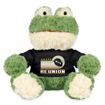 idee cadeau design carte ile de la reunion 974 - Grenouille Torge MiniFeet® - noir - Devant
