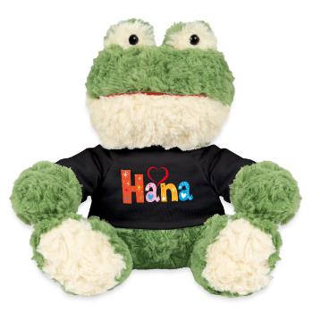 Nom Hana personnalisé - Grenouille Torge MiniFeet® - noir - Devant
