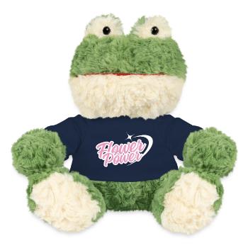 Flower Power - Retro font in pink with star - MiniFeet® Frog Torge - french navy - Front