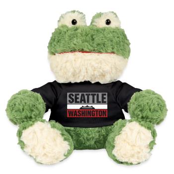 Seattle Washington Ferry Retro-Typografie-Souvenir - MiniFeet® Frosch Torge - Schwarz - Vorne