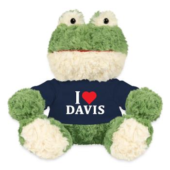 T-Shirt Ich liebe Davis T-Shirt Geschenkidee - MiniFeet® Frosch Torge - French Navy - Vorne