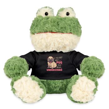 Mops Möpse Hund - MiniFeet® Frosch Torge - Schwarz - Vorne