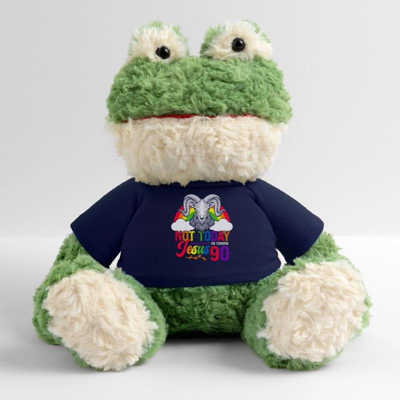 Not today Jesus I will be 90 Rainbow sheep MiniFeet® Frog Torge
