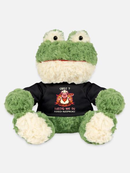 Witziges Schwein mit Fleischspruch - MiniFeet® Frosch Torge - Schwarz