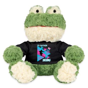 I'd Rather Ski - Ski Wintersportler Skifahrer - MiniFeet® Frosch Torge - Schwarz - Vorne