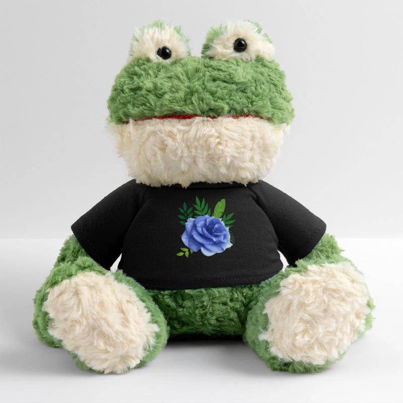 Blaue Rose mit Blättern MiniFeet® Frosch Torge
