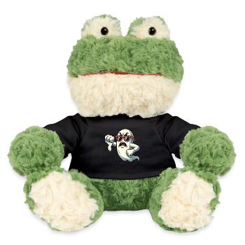 Cool Ghost Gives Thumbs Down Funny Halloween - MiniFeet® Frog Torge - black - Front