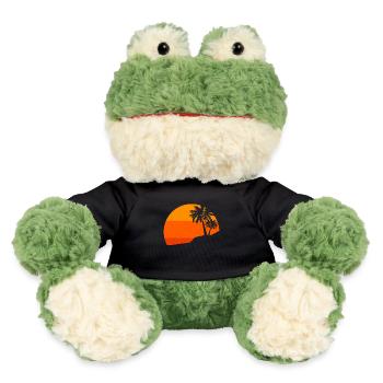 Sunset Palm Trees Retro Tropical Vibes - MiniFeet® Frog Torge - black - Front