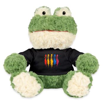 Bowling Farbkleckse - MiniFeet® Frosch Torge - Schwarz - Vorne
