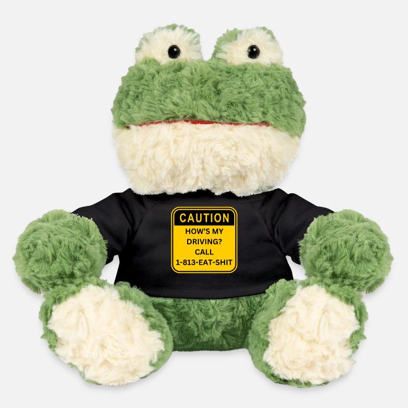 HOW S MY DRIVING CALL EAT SHIT SHIELD - MiniFeet® Frog Torge - black