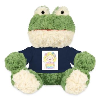 Fröhliches Mädchen lacht laut - MiniFeet® Frosch Torge - French Navy - Vorne