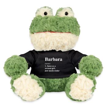 Barbara Definition Cooler Name Spruch Geschenk - MiniFeet® Frosch Torge - Schwarz - Vorne