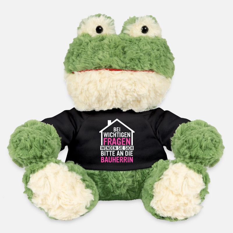 Bauherr Hausbauer Häuslebauer - MiniFeet® Frosch Torge - Schwarz