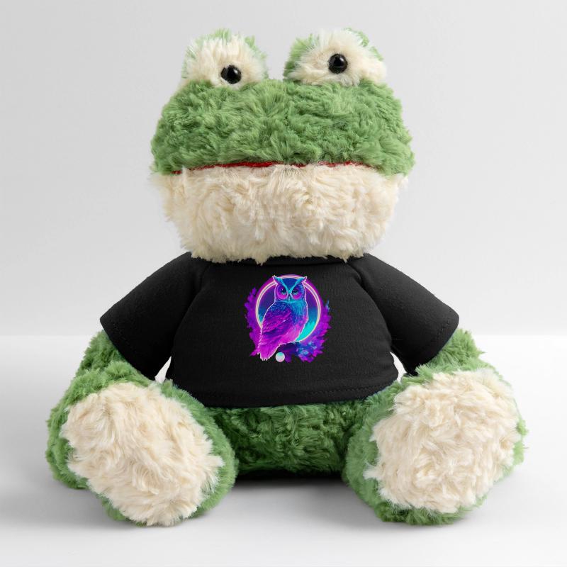 Eule Neon Moon Synthwave MiniFeet® Frosch Torge