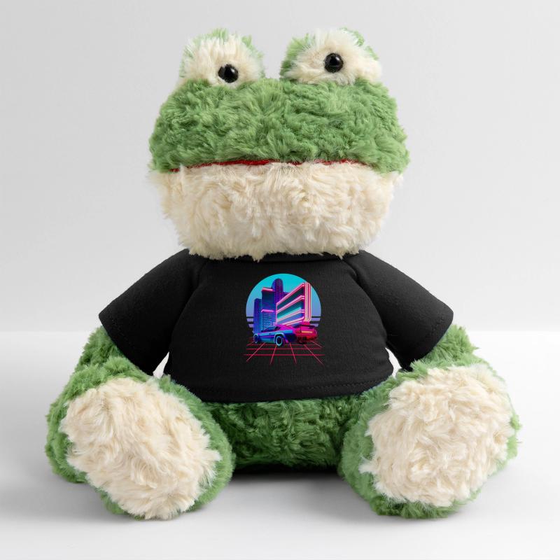 Retro Wave 80s Skyline Electro-Wave Vaporwave MiniFeet® Frosch Torge