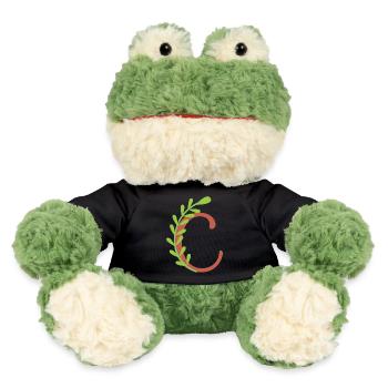 Elegant letter 'C' with flowers - MiniFeet® Frog Torge - black - Front