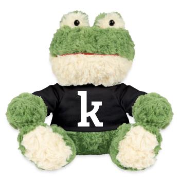 Buchstabe k "k" weiß - MiniFeet® Frosch Torge - Schwarz - Vorne