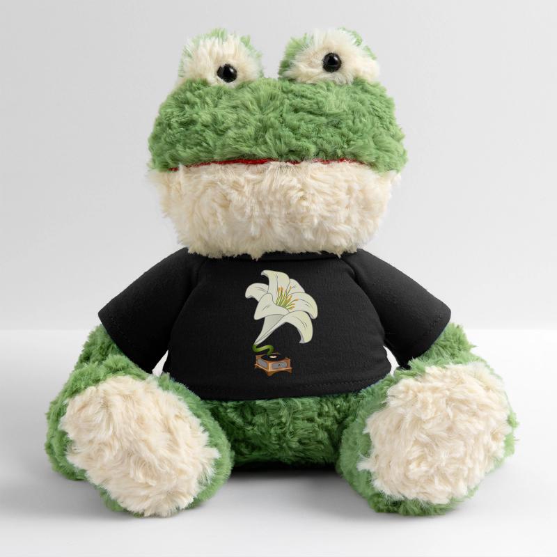 Le lys comme gramophone – Design floral nostalgique Grenouille Torge MiniFeet®