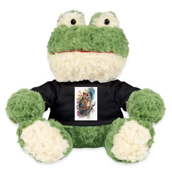 Eule Vogel Tier Eulen Watercolors - MiniFeet® Frosch Torge - Schwarz - Vorne