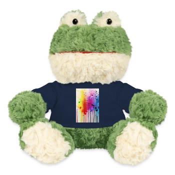 Farbspritzer und Linien - MiniFeet® Frosch Torge - French Navy - Vorne